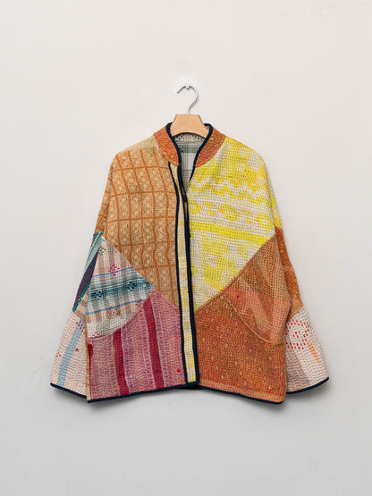 The Ladhiya Quilted Patchwork Kantha Jacket