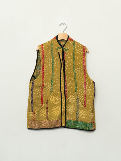 The Ladhiya Quilted Plant Dyed Kantha Vest