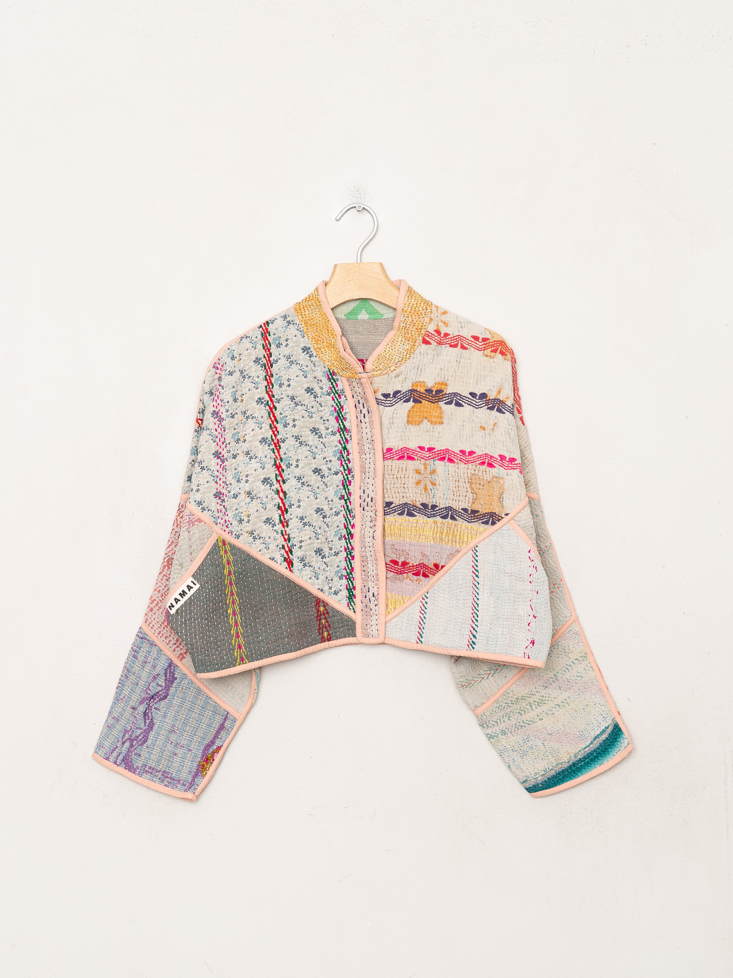 The Kaira Cropped Quilted Patchwork Kantha Jacket Wholesale