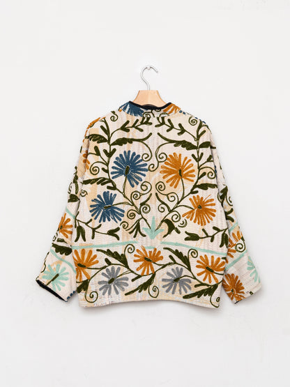 The Ladhiya Petite Quilted Suzani Kantha Jacket