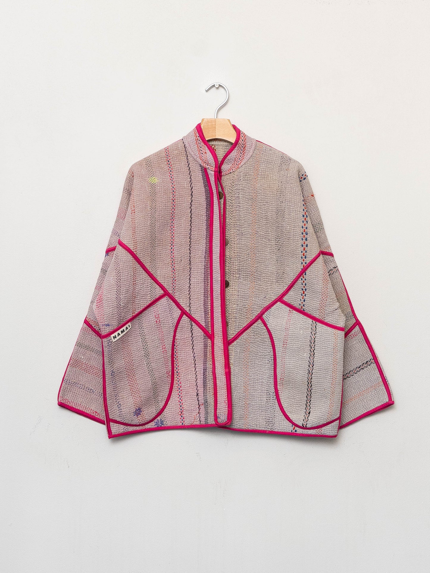 The Ladhiya Quilted Patchwork Kantha Jacket