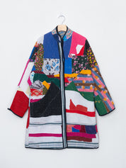 The Sai Quilted Patchwork Kantha Coat