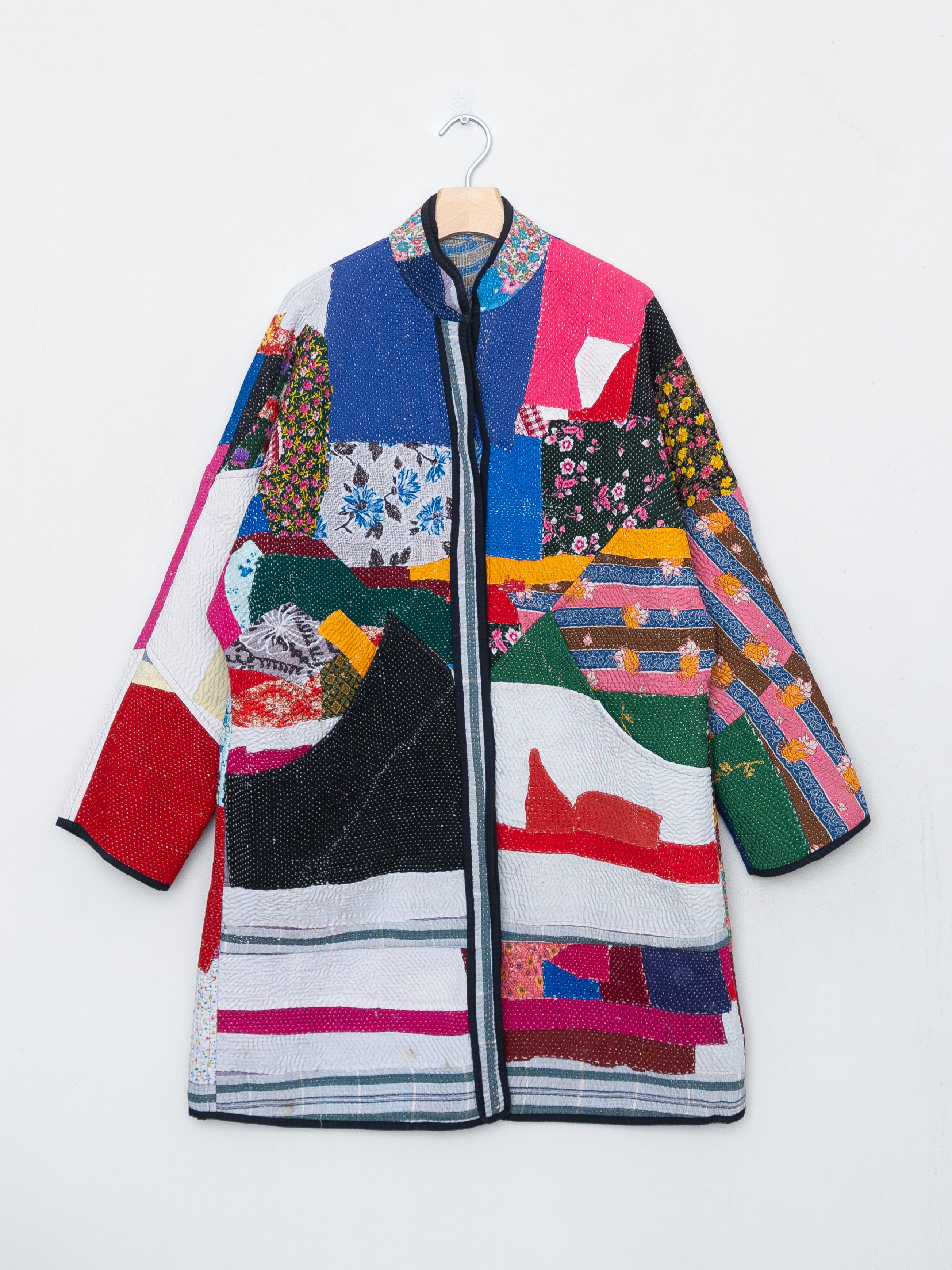 The Sai Quilted Patchwork Kantha Coat