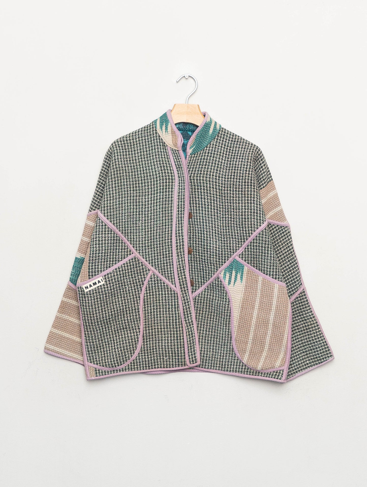 The Ladhiya Quilted Patchwork Kantha Jacket