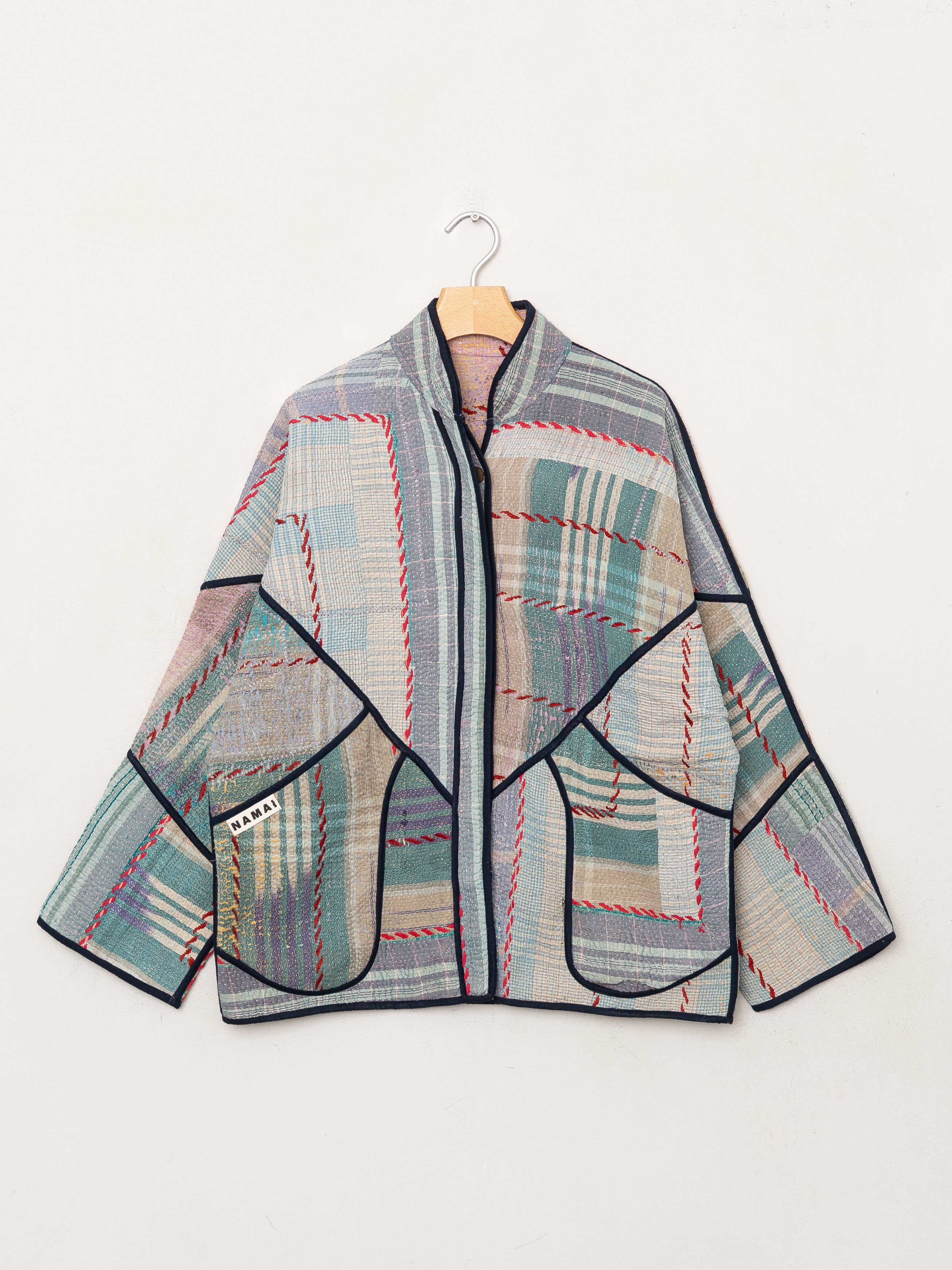 The Ladhiya Quilted Patchwork Kantha Jacket
