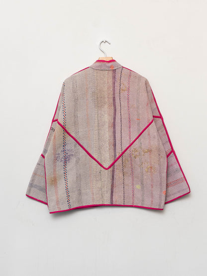 The Ladhiya Quilted Patchwork Kantha Jacket