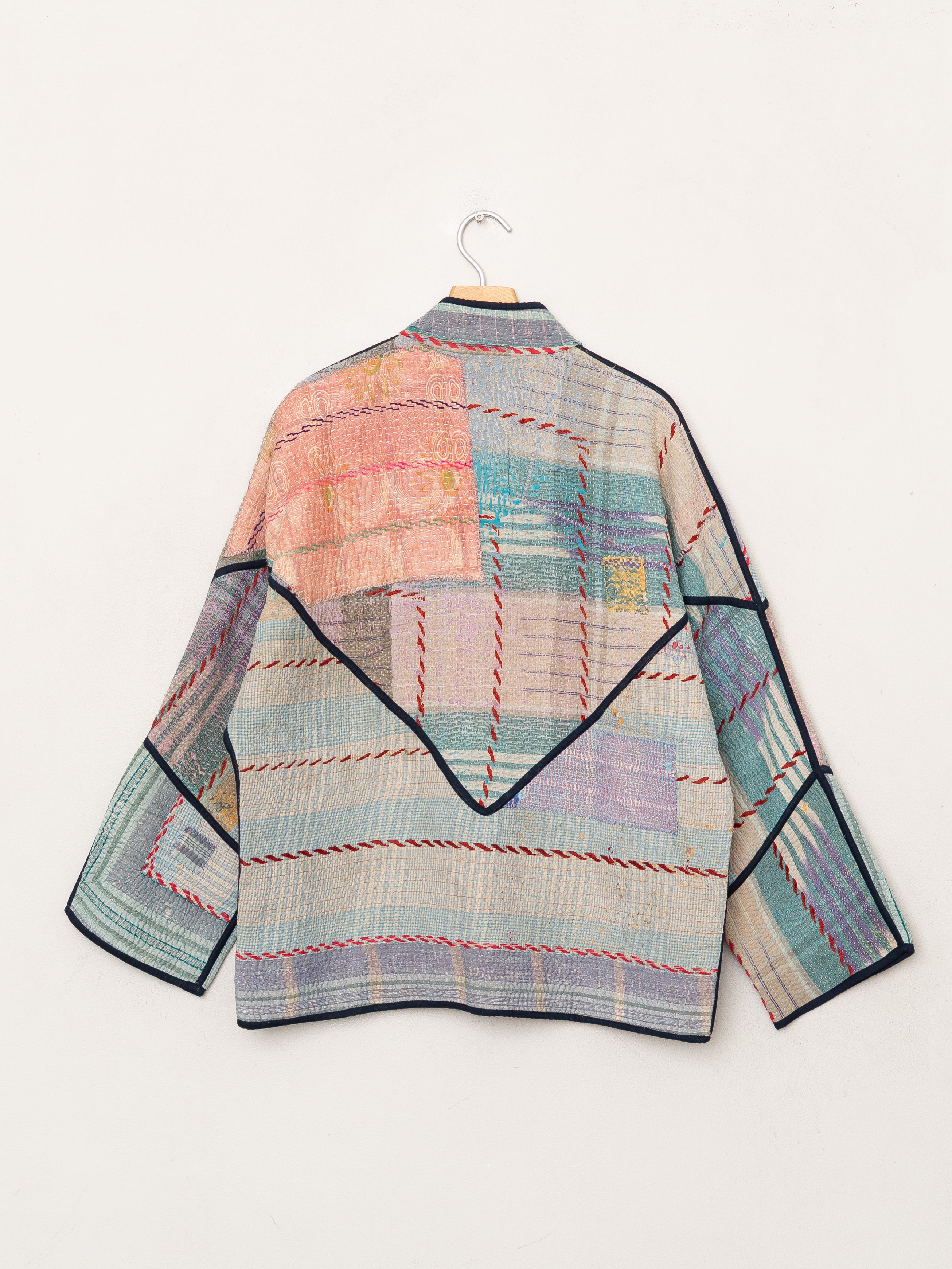 The Ladhiya Quilted Patchwork Kantha Jacket