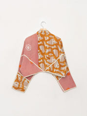 The Kaira Cropped Quilted Patchwork Kantha Jacket