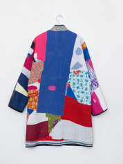 The Sai Quilted Patchwork Kantha Coat