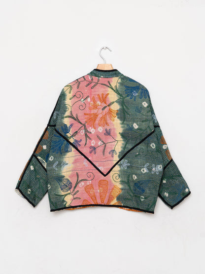 The Ladhiya Petite Quilted Suzani Kantha Jacket