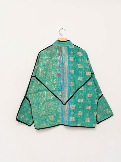 The Ladhiya Quilted Patchwork Kantha Jacket