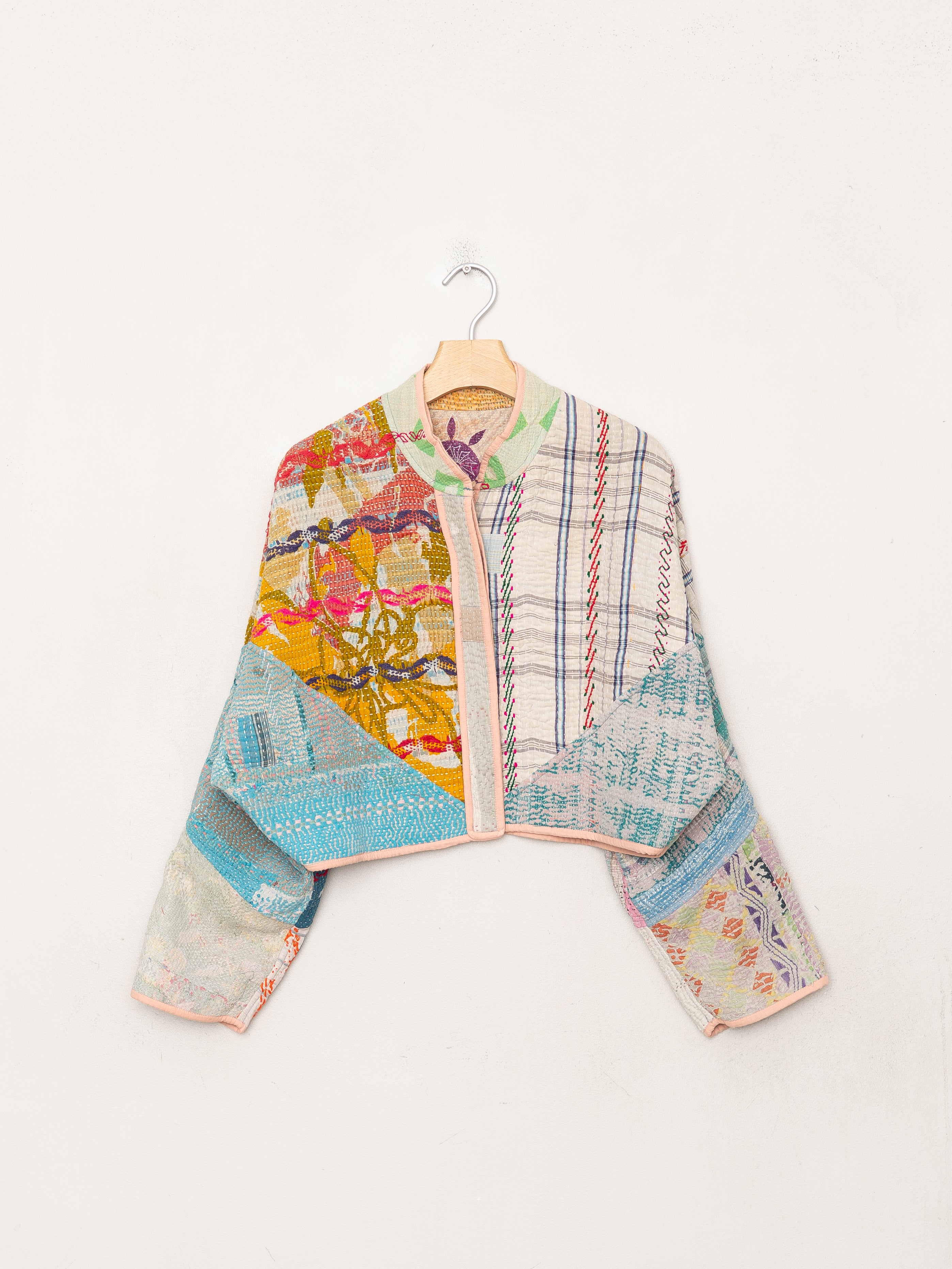 The Kaira Cropped Quilted Patchwork Kantha Jacket Wholesale