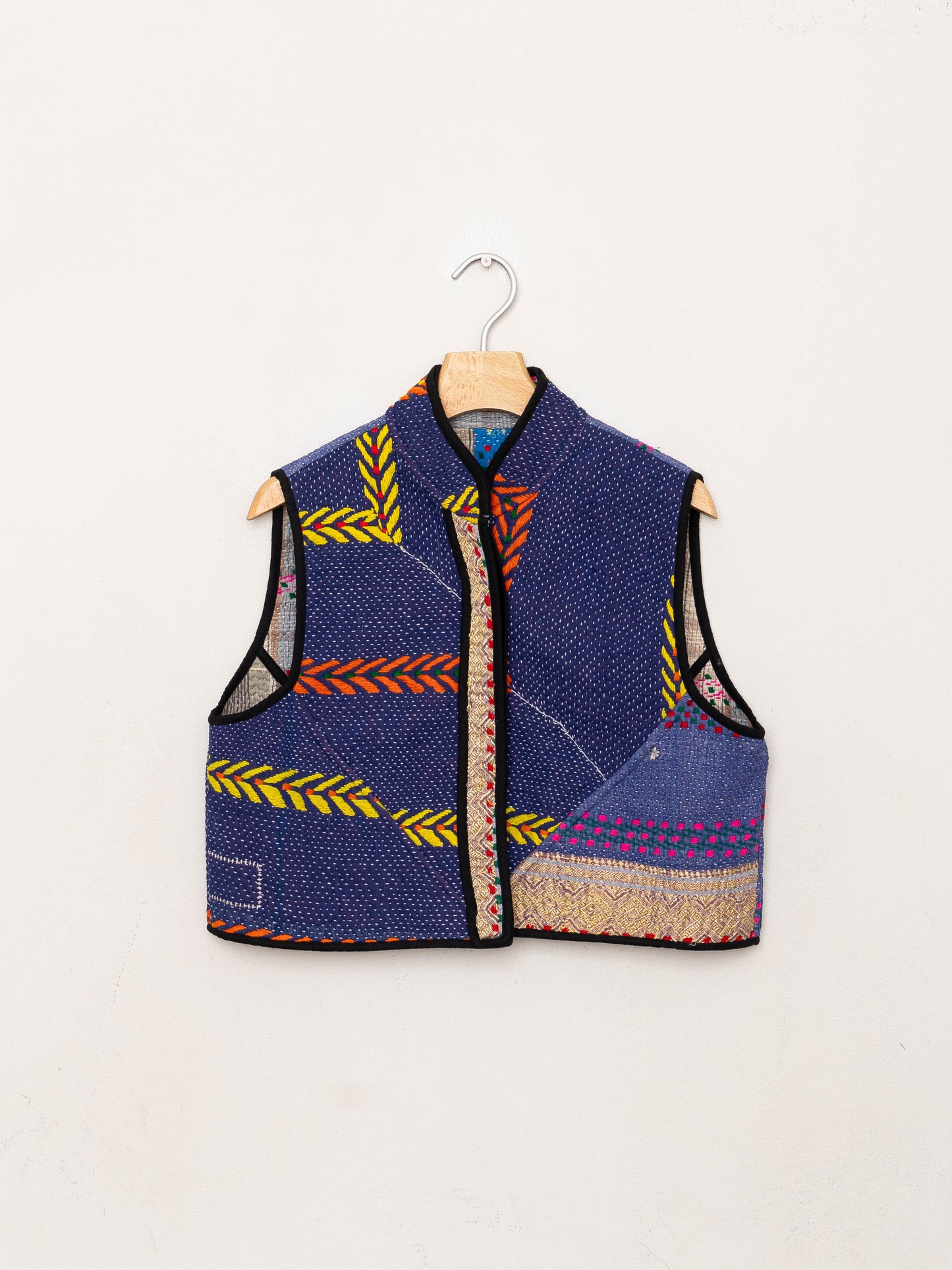 The Kaira Quilted Patchwork Kantha Vest