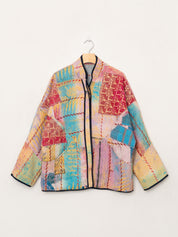 The Ladhiya Quilted Patchwork Kantha Jacket