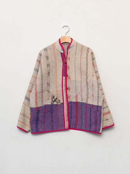 The Ladhiya Quilted Patchwork Kantha Jacket