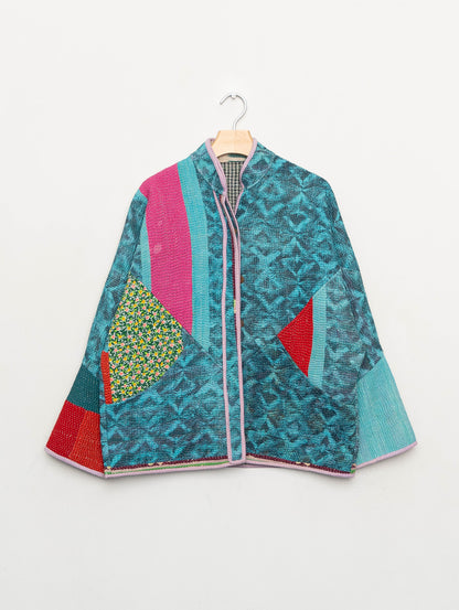 The Ladhiya Quilted Patchwork Kantha Jacket