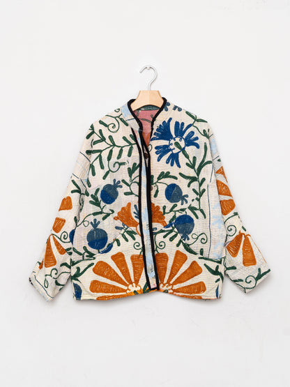 The Ladhiya Petite Quilted Suzani Kantha Jacket