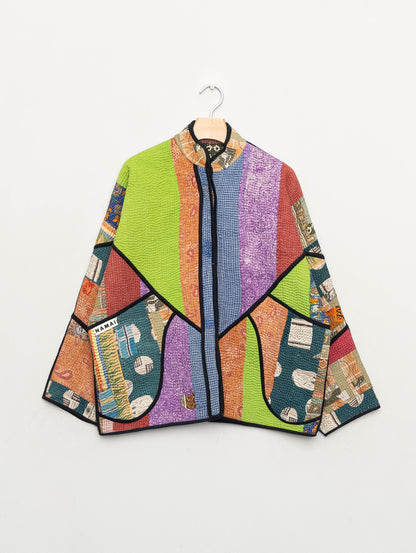 The Ladhiya Quilted Patchwork Kantha Jacket