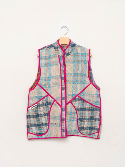 The Ladhiya Quilted Patchwork Kantha Vest