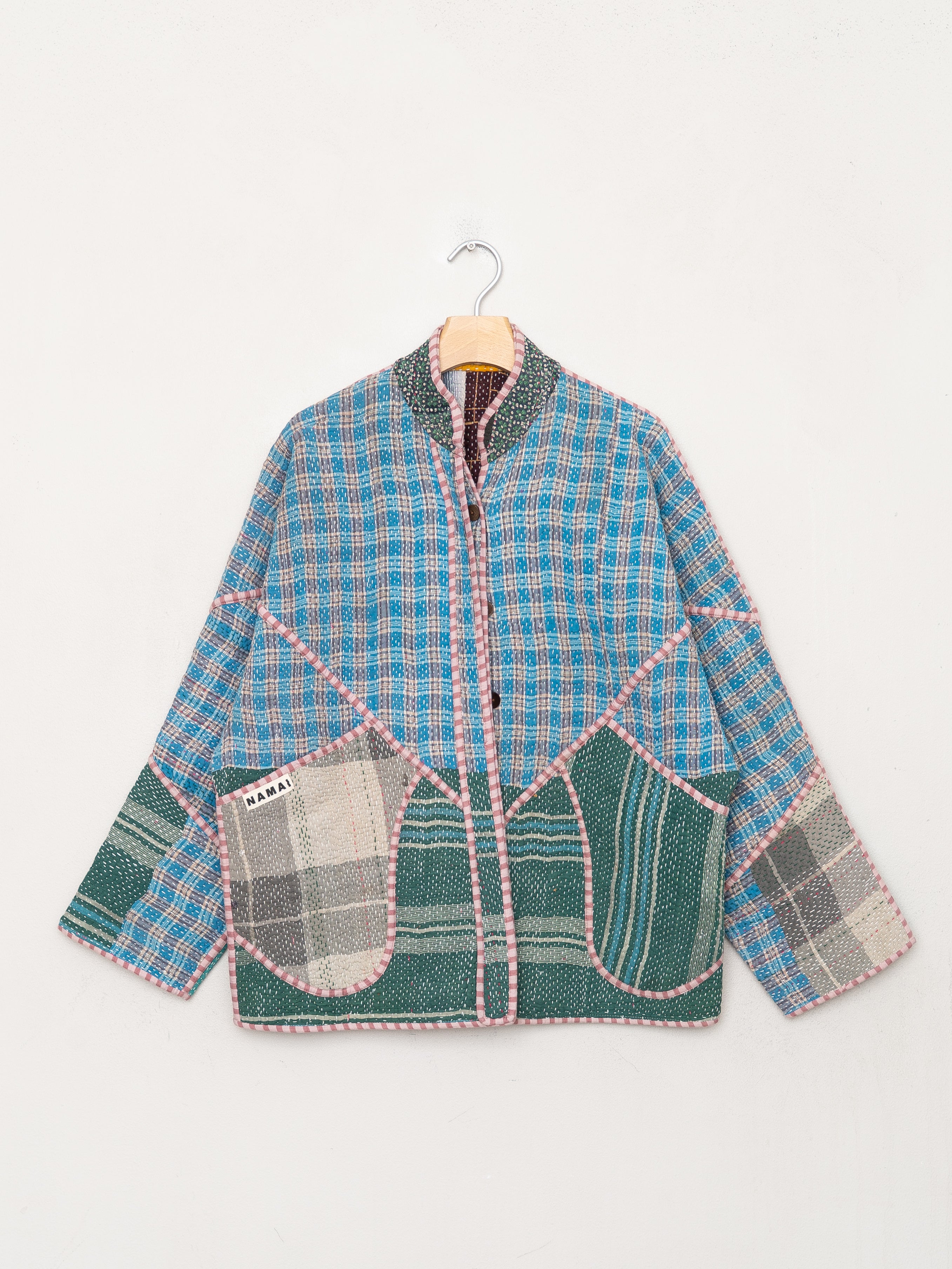 The Ladhiya Quilted Patchwork Kantha Jacket