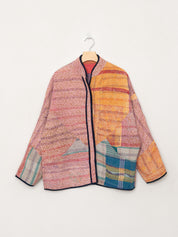 The Ladhiya Quilted Patchwork Kantha Jacket