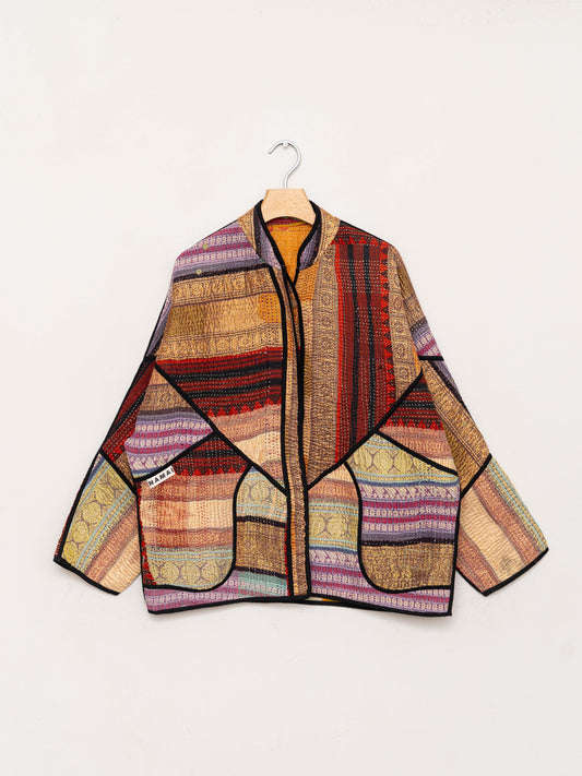 The Ladhiya Quilted Patchwork Kantha Jacket