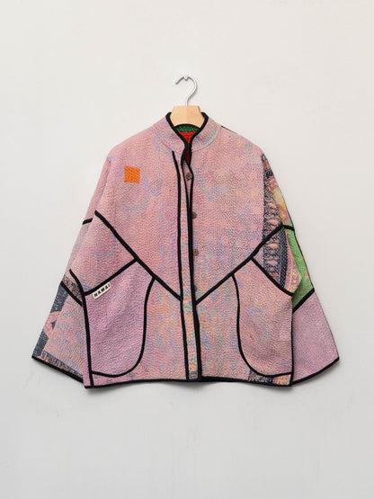 The Ladhiya Quilted Patchwork Kantha Jacket