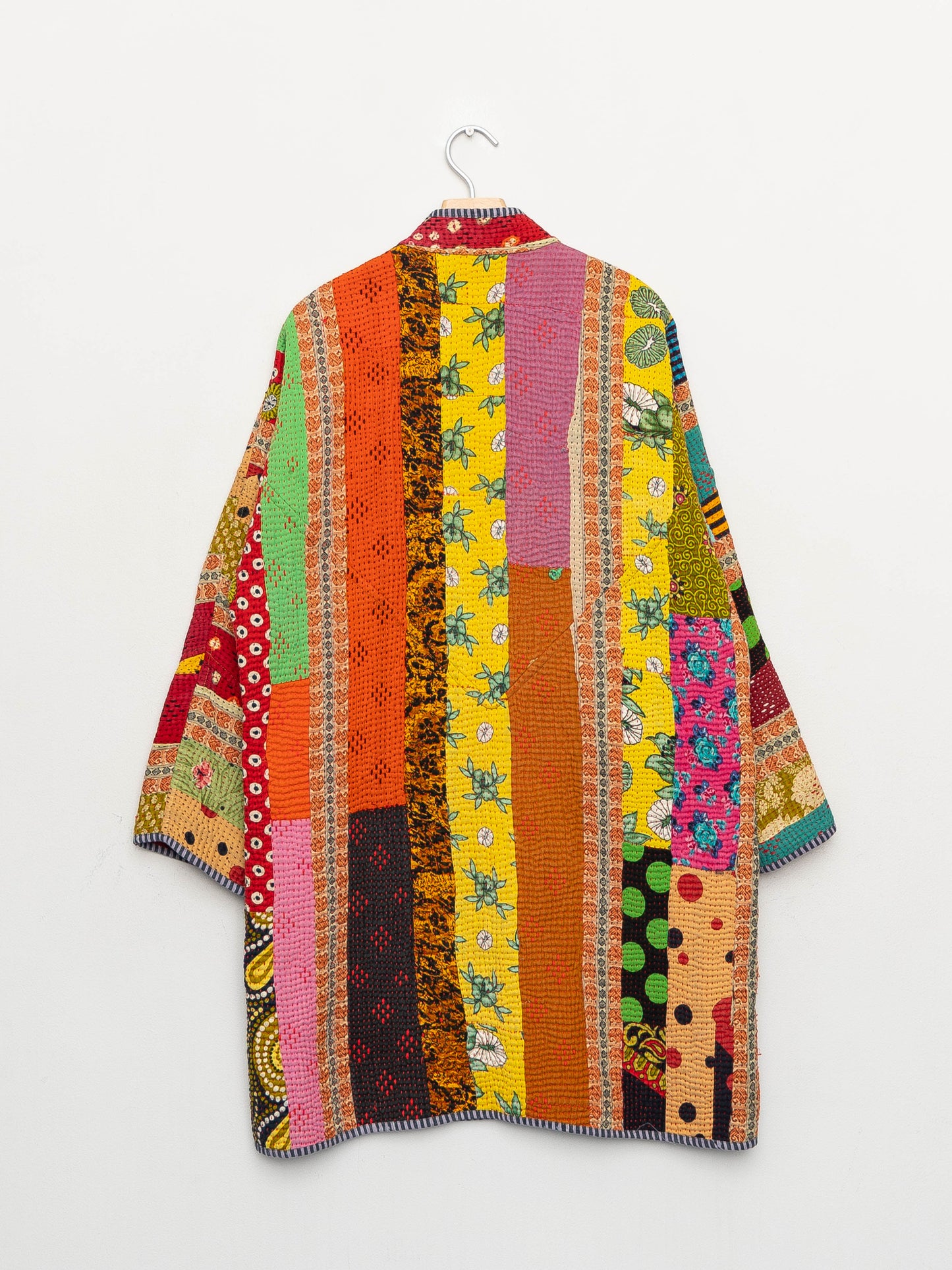 The Sai Quilted Patchwork Kantha Coat