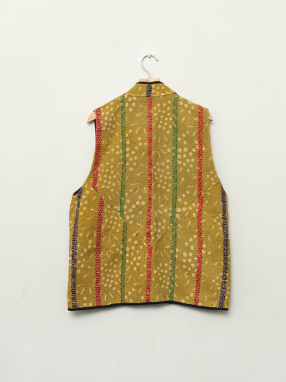 The Ladhiya Quilted Plant Dyed Kantha Vest