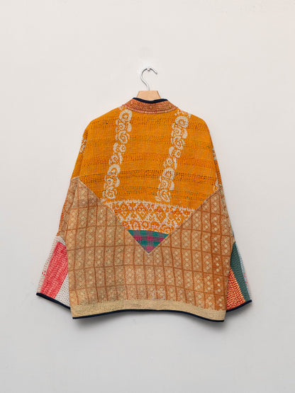 The Ladhiya Quilted Patchwork Kantha Jacket