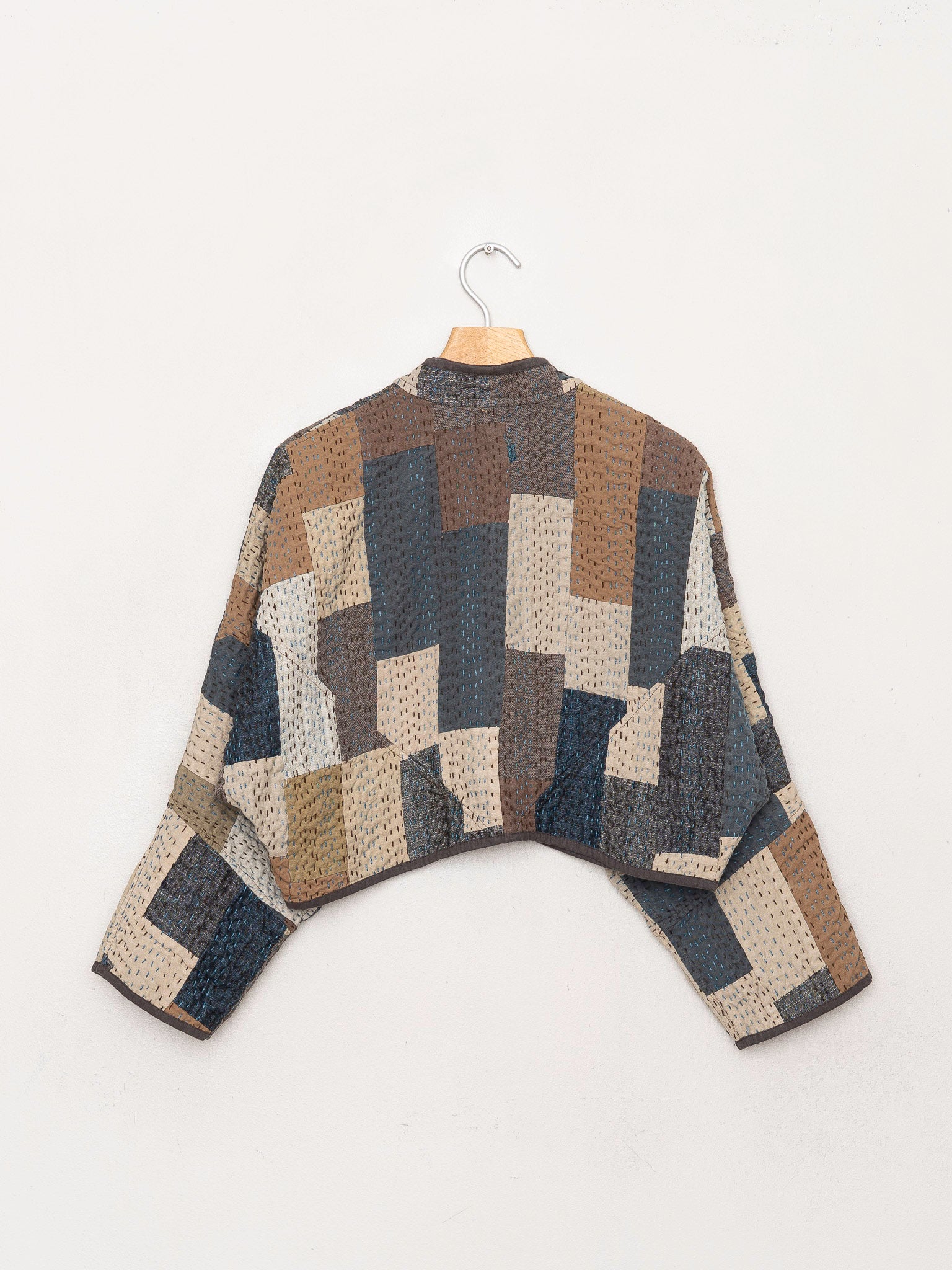 The Kaira Cropped Quilted Ralli Kantha Jacket