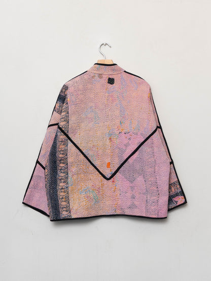 The Ladhiya Quilted Patchwork Kantha Jacket