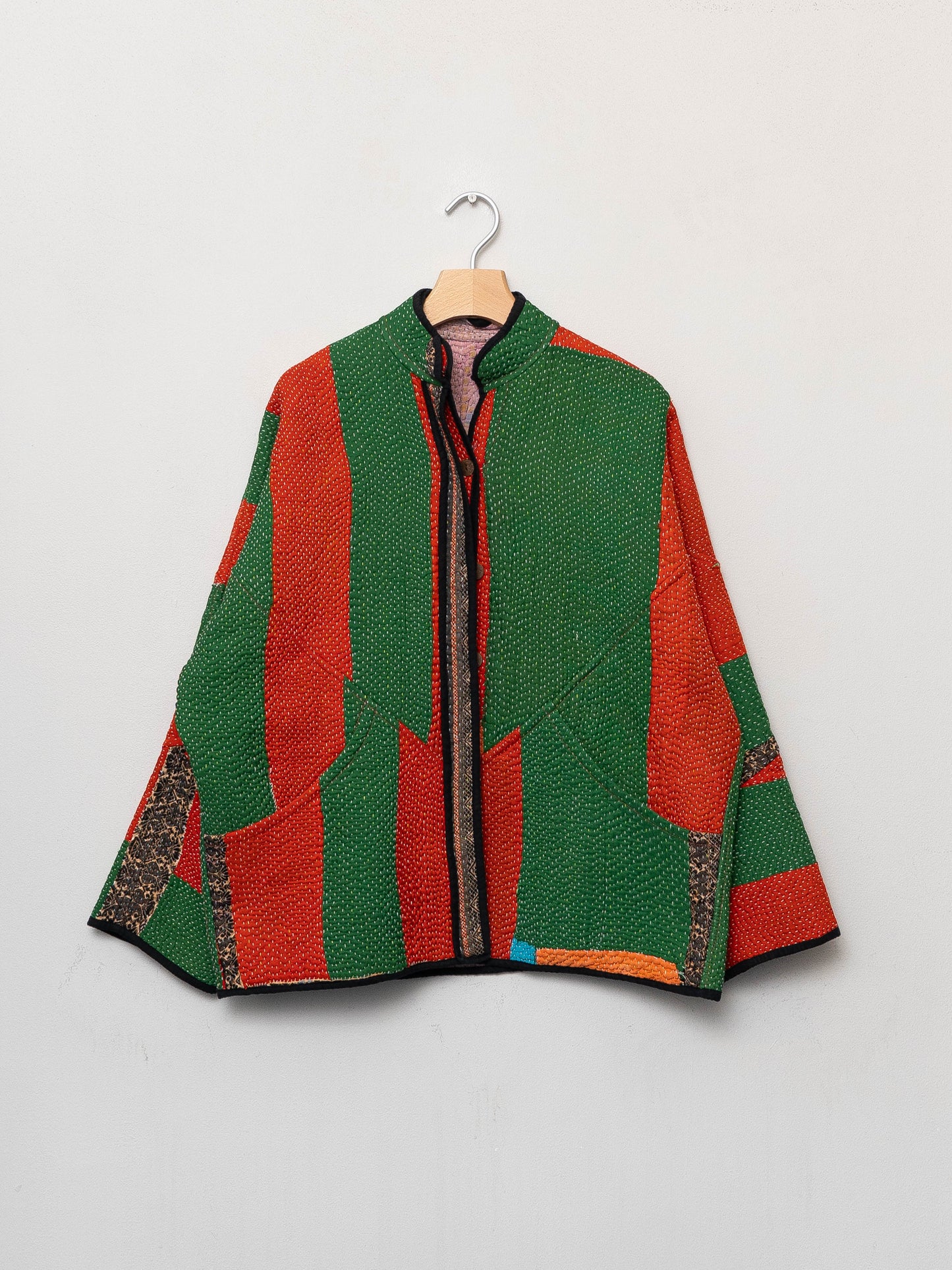 The Ladhiya Quilted Patchwork Kantha Jacket