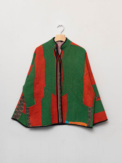 The Ladhiya Quilted Patchwork Kantha Jacket