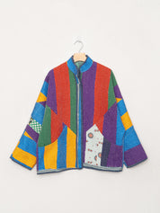 The Ladhiya Quilted Patchwork Kantha Jacket
