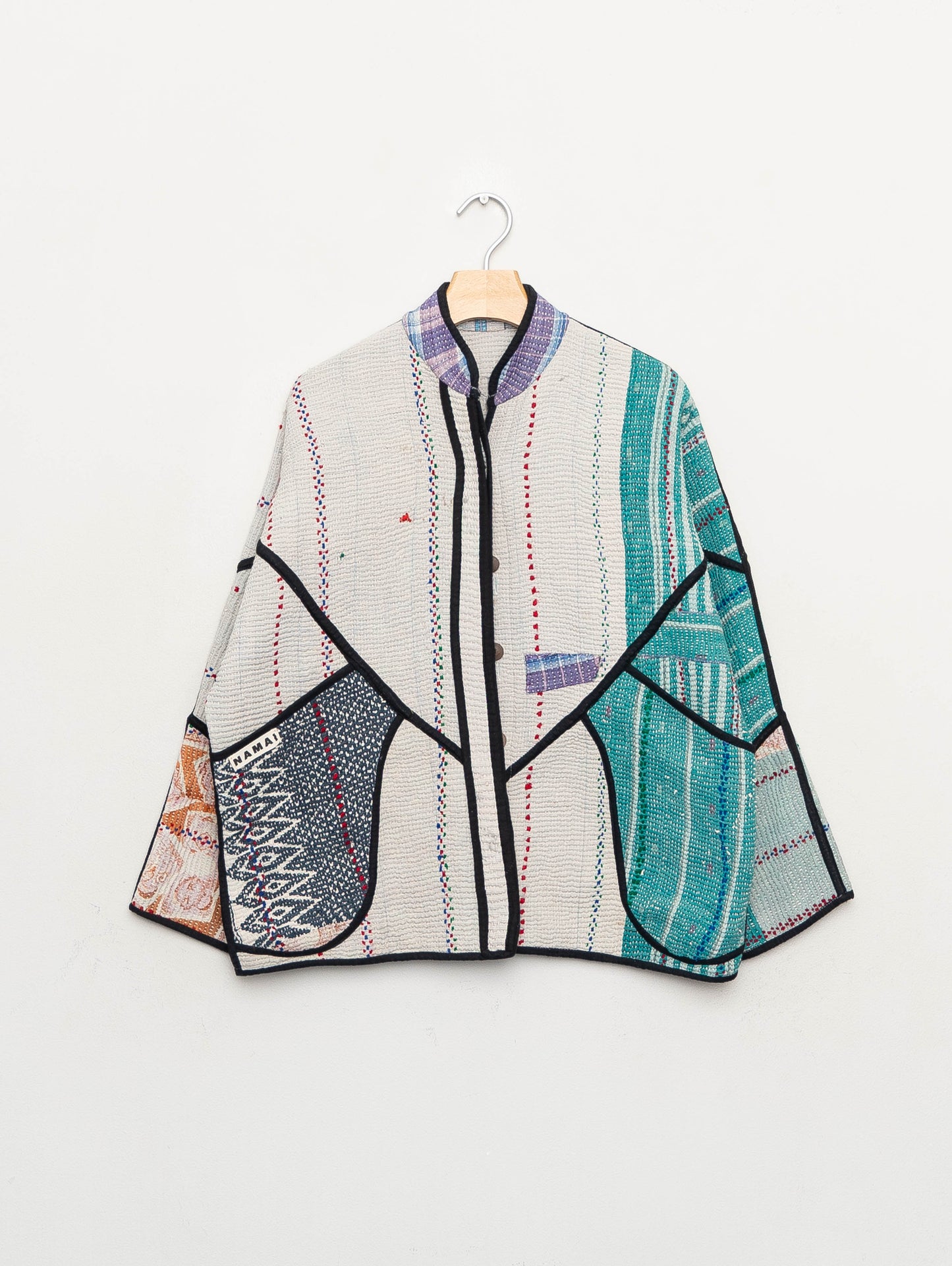 The Ladhiya Quilted Patchwork Kantha Jacket