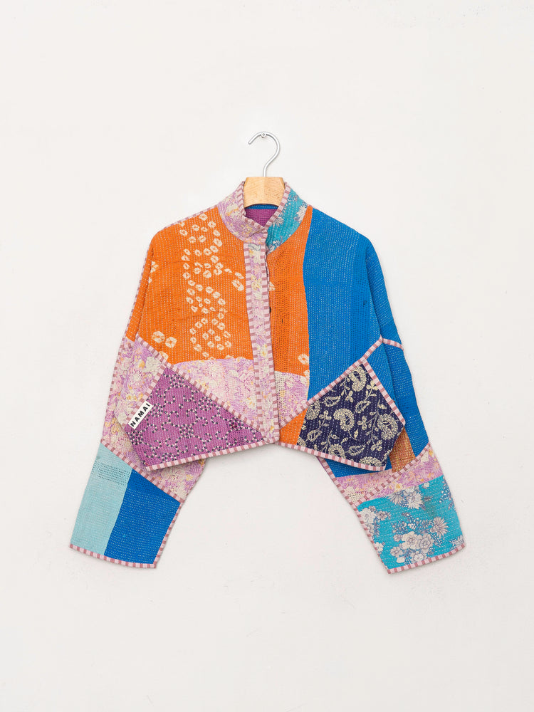 The Kaira Cropped Quilted Patchwork Kantha Jacket – NAMAI