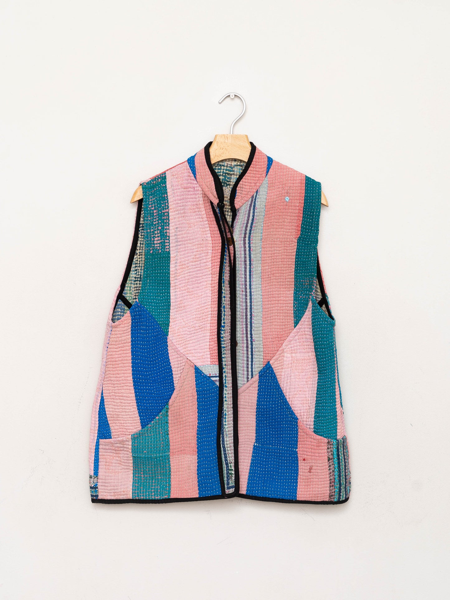 The Ladhiya Quilted Patchwork Kantha Vest