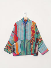 The Ladhiya Quilted Patchwork Kantha Jacket