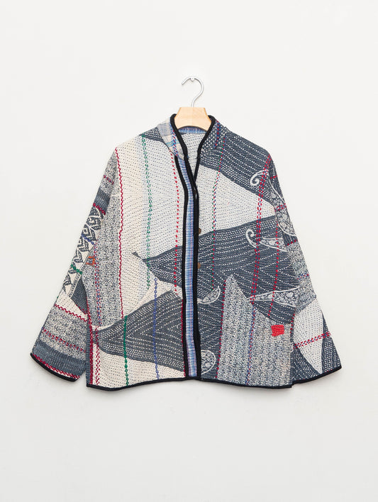 The Ladhiya Quilted Patchwork Kantha Jacket