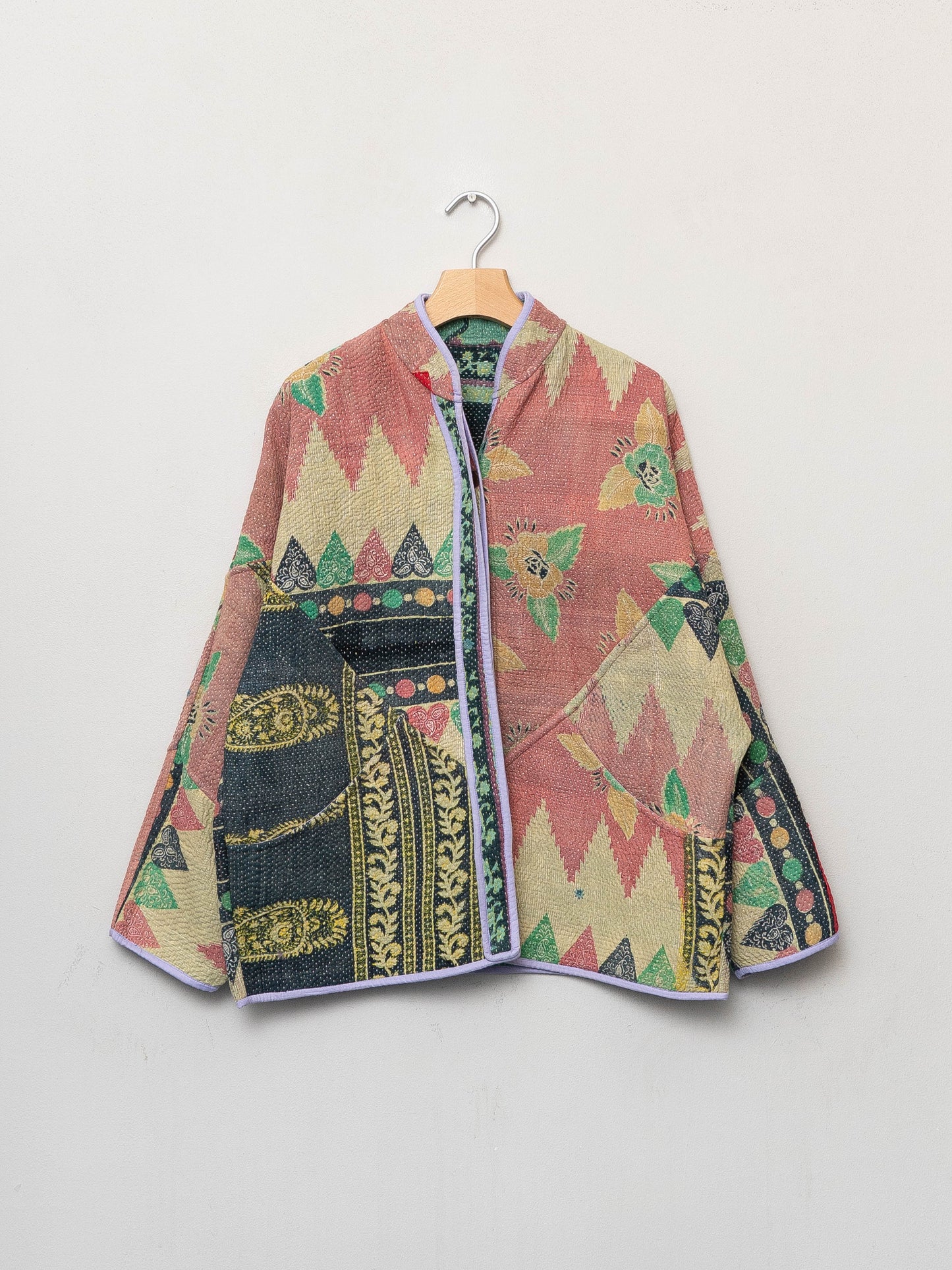 The Ladhiya Quilted Patchwork Kantha Jacket