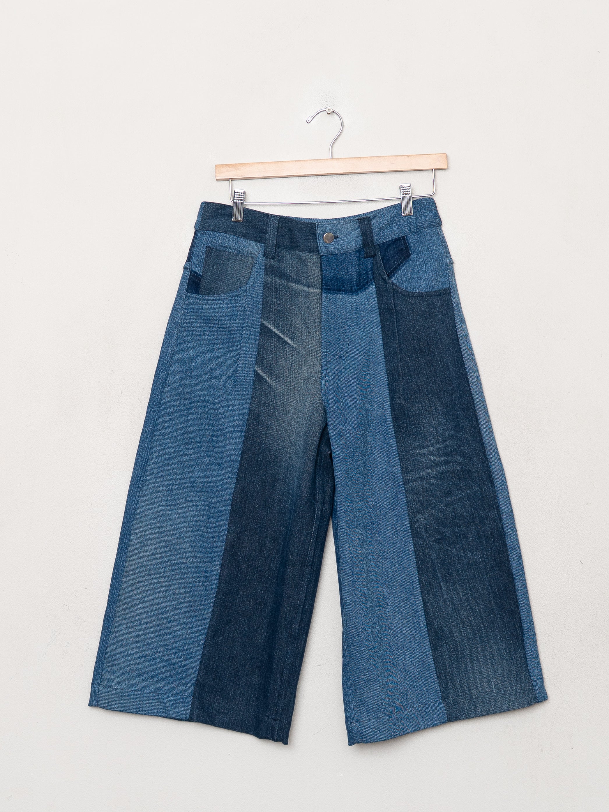 The Bindu Denim Bermuda Culotte Pant - Small