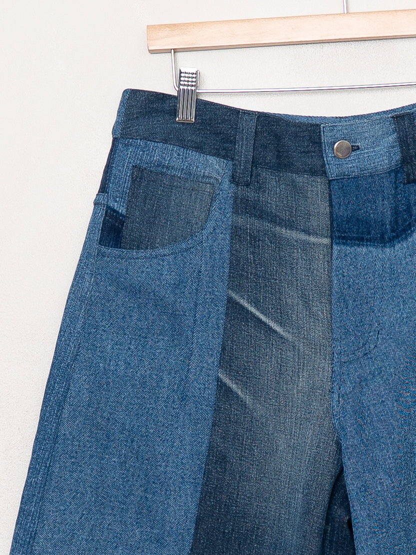 The Bindu Denim Bermuda Culotte Pant - Small