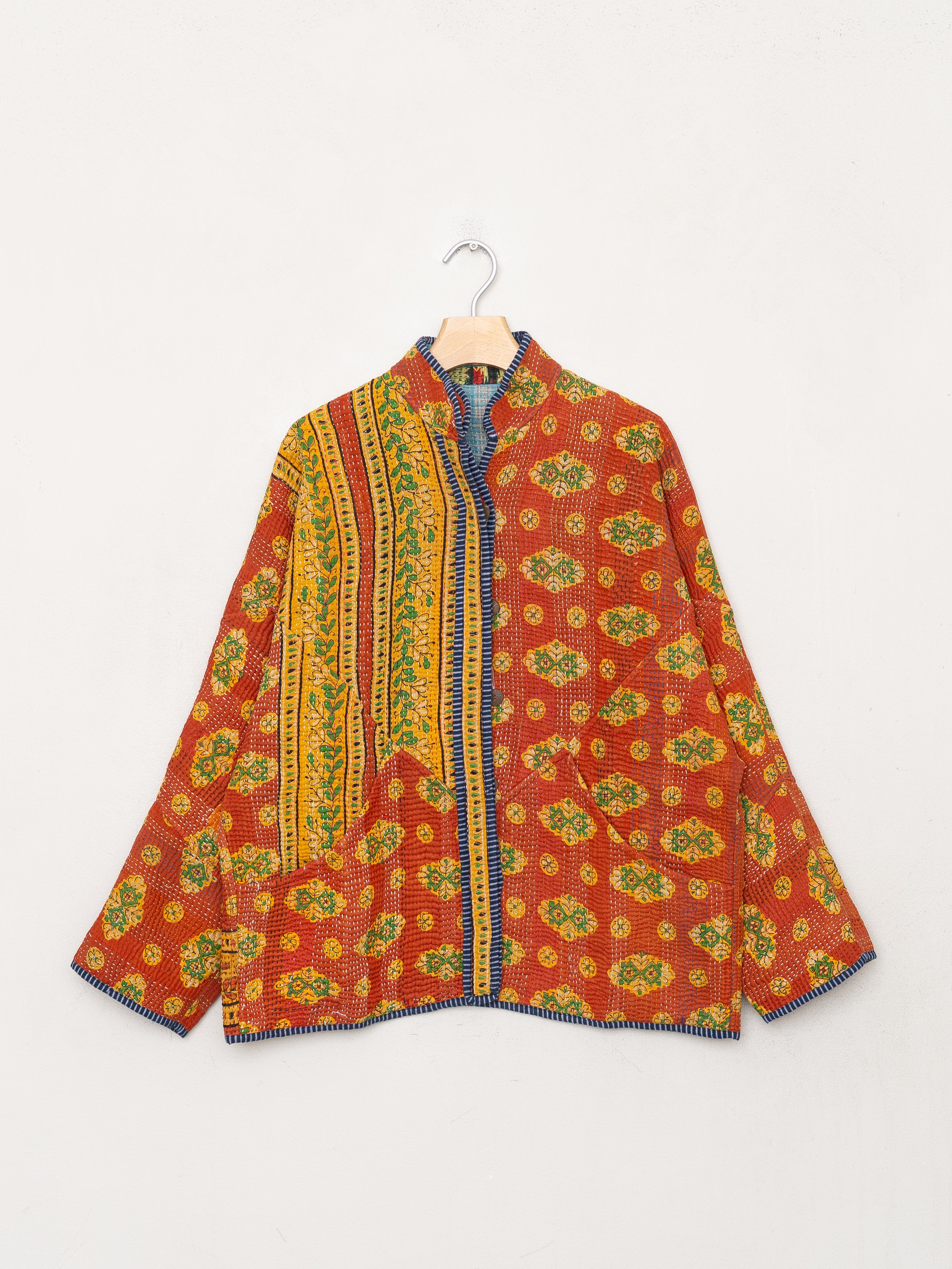 The Ladhiya Quilted Patchwork Kantha Jacket