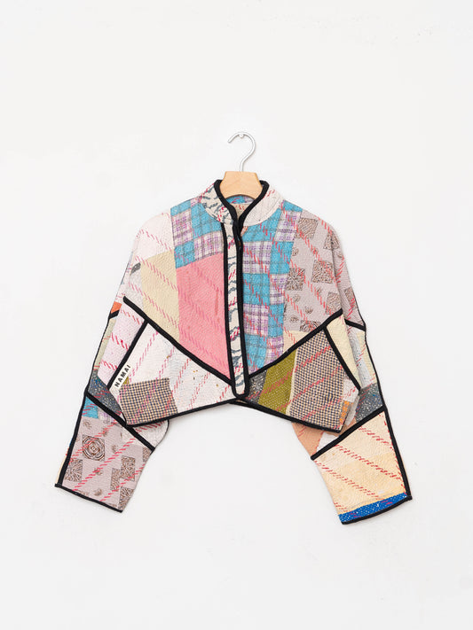 The Kaira Cropped Quilted Patchwork Kantha Jacket Wholesale