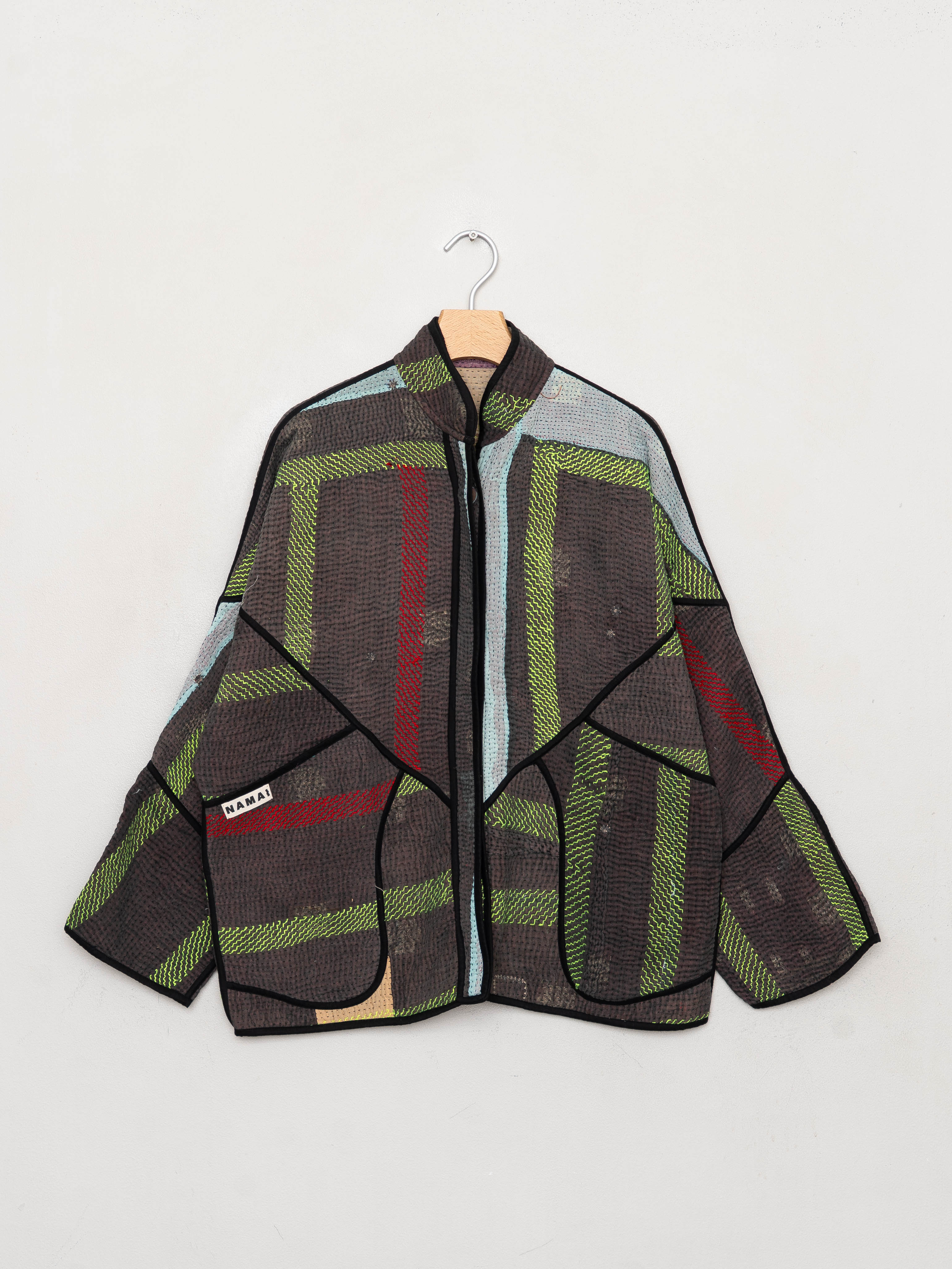 The Ladhiya Quilted Patchwork Kantha Jacket