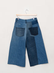 The Bindu Denim Bermuda Culotte Pant - Small