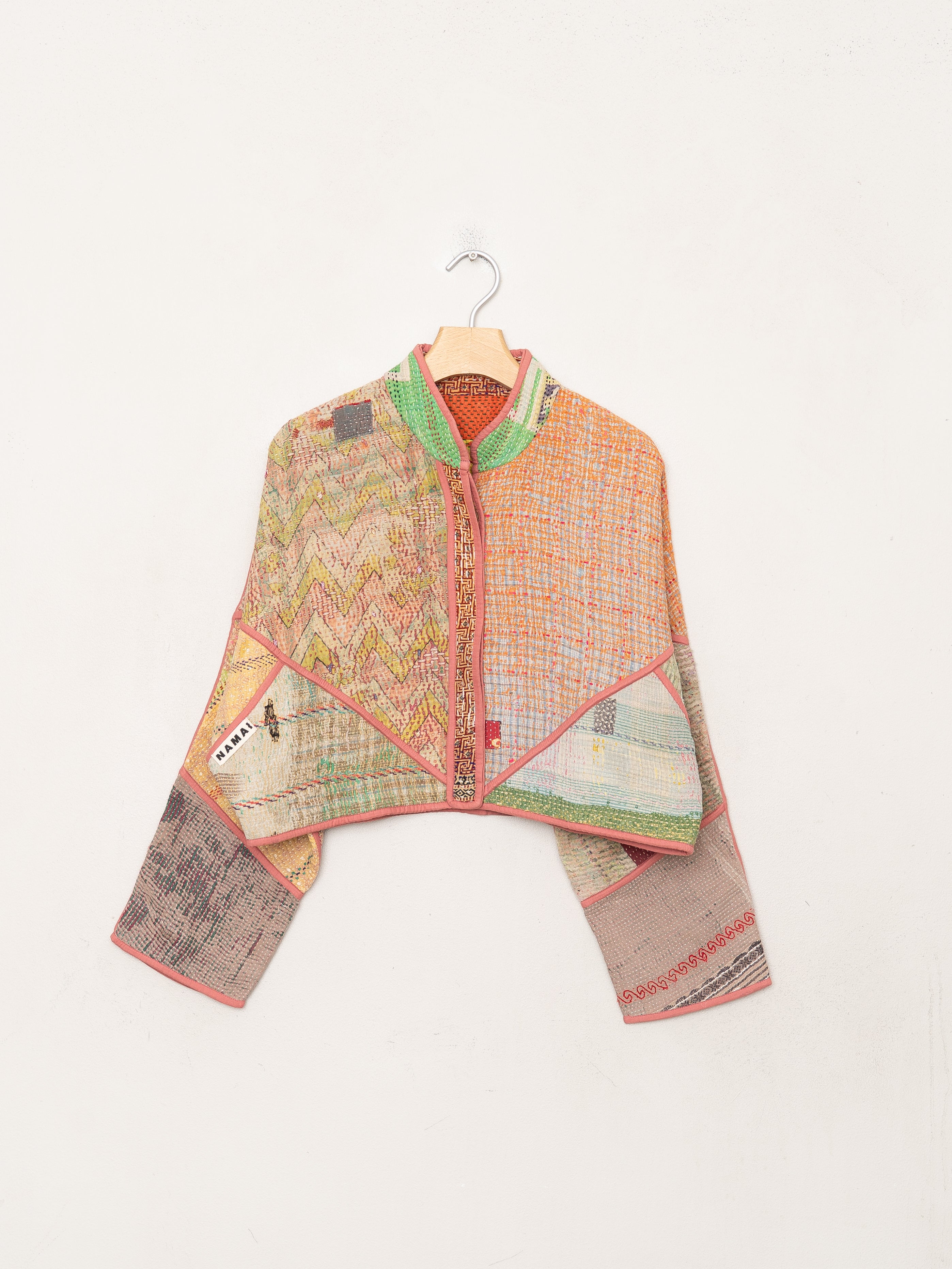 The Kaira Cropped Quilted Patchwork Kantha Jacket Wholesale