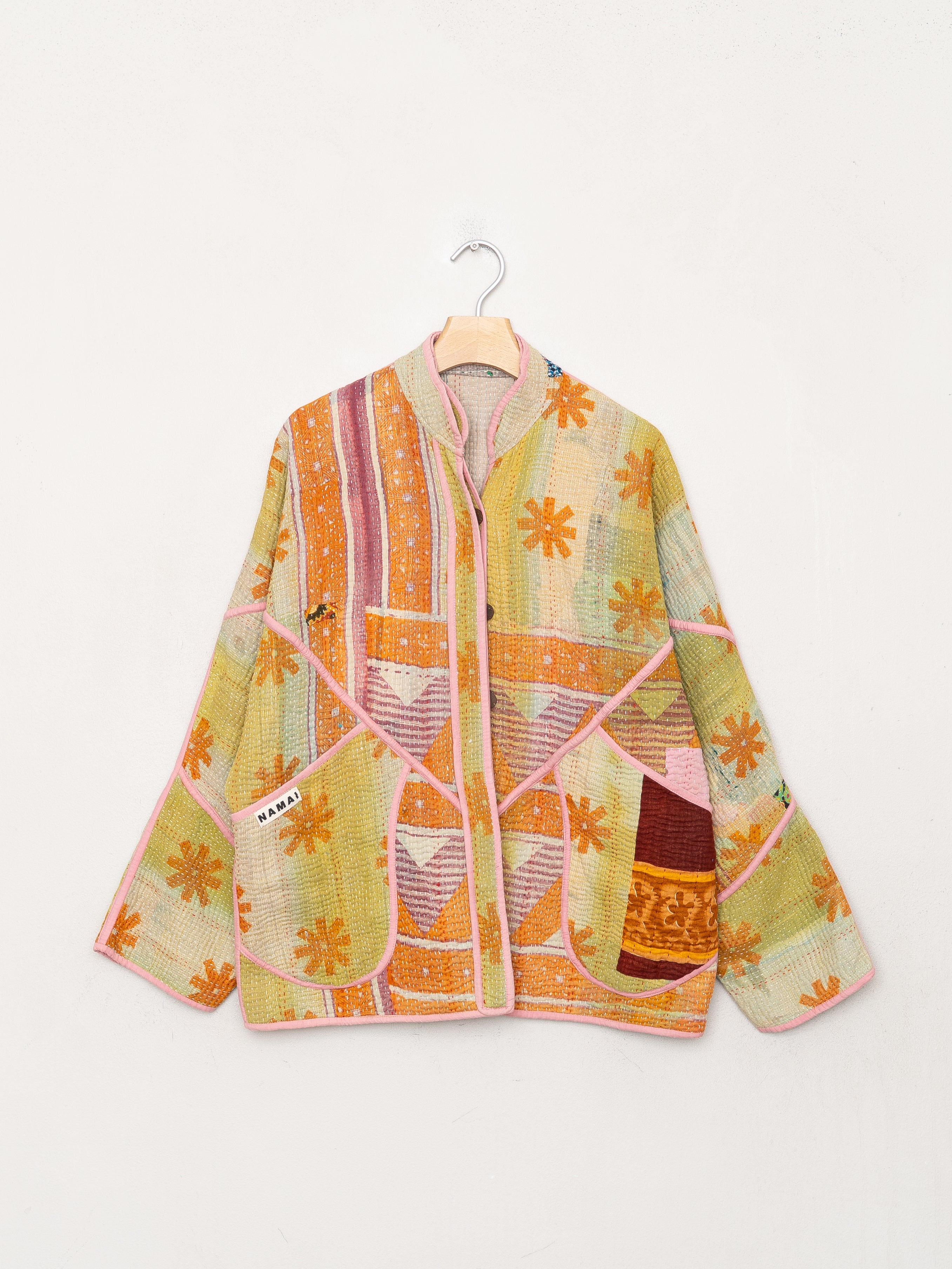 The Ladhiya Quilted Patchwork Kantha Jacket