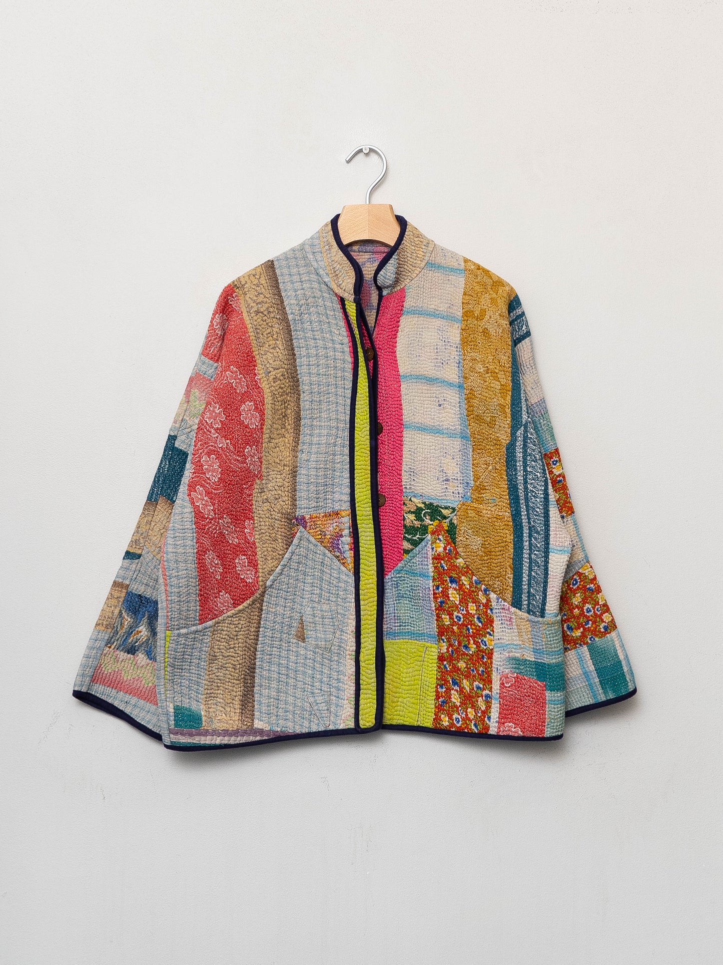 The Ladhiya Quilted Patchwork Kantha Jacket